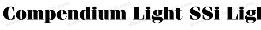 Compendium Light SSi Light字体转换